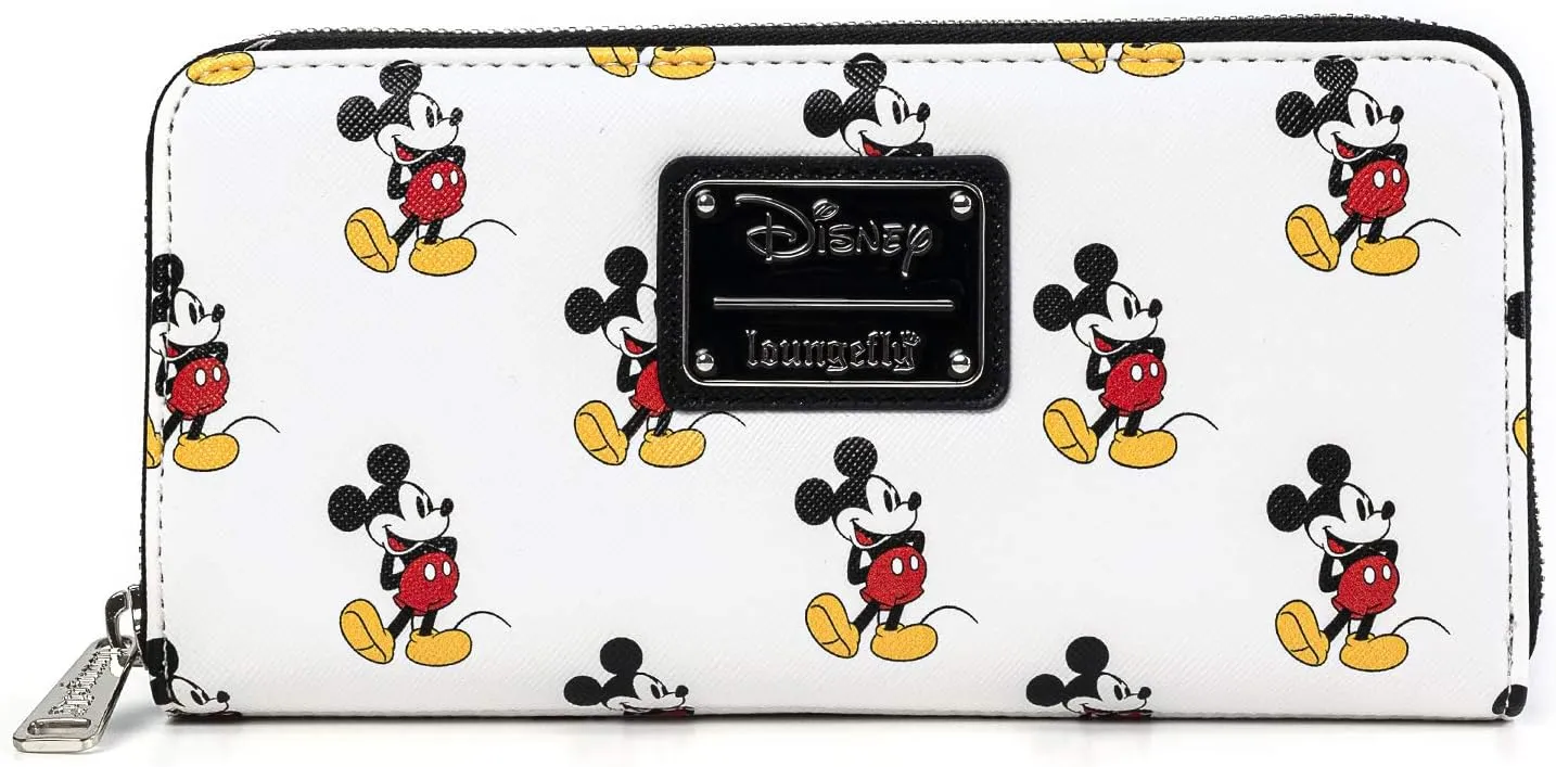 Loungefly Mickey Mouse – Kunstleder Geldbörse mit Reißverschluss