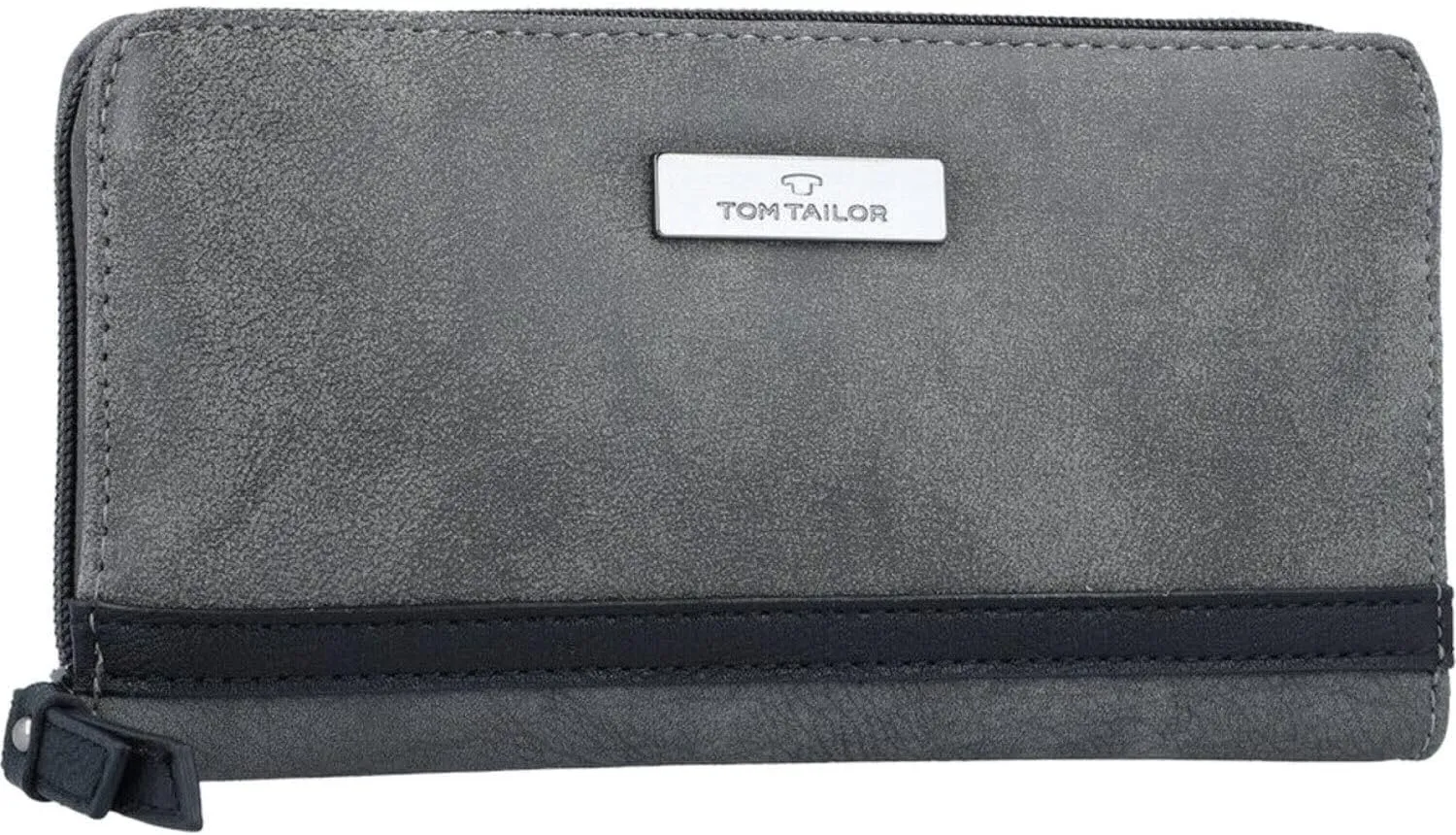TOM TAILOR Elin – Kunstleder Geldbörse mit Reißverschluss – Grau