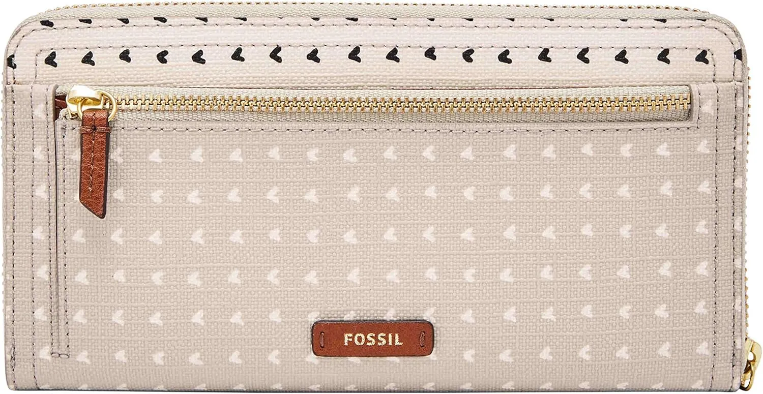 Fossil Logan – Leder Geldbörse mit RFID-Schutz – Herzen