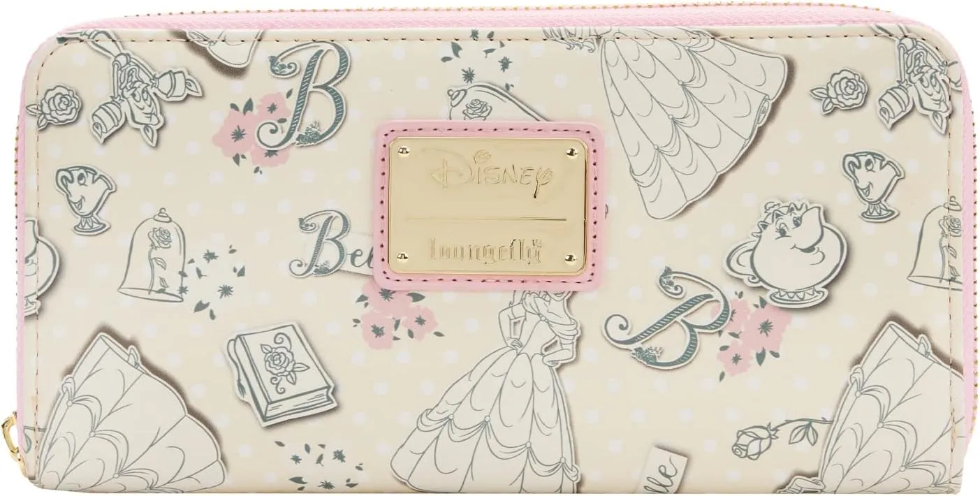 Loungefly Damen Geldbörse – Disney Portemonnaie mit Reißverschluss