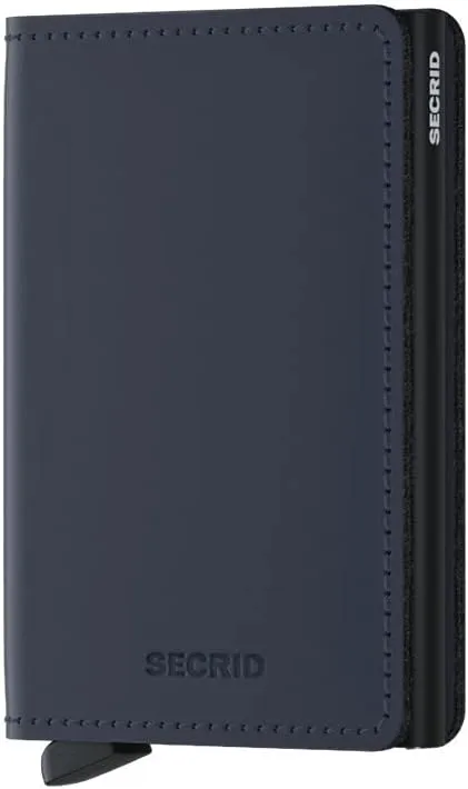 Secrid Slimwallet – Leder Geldbörse mit RFID-Schutz – Blau