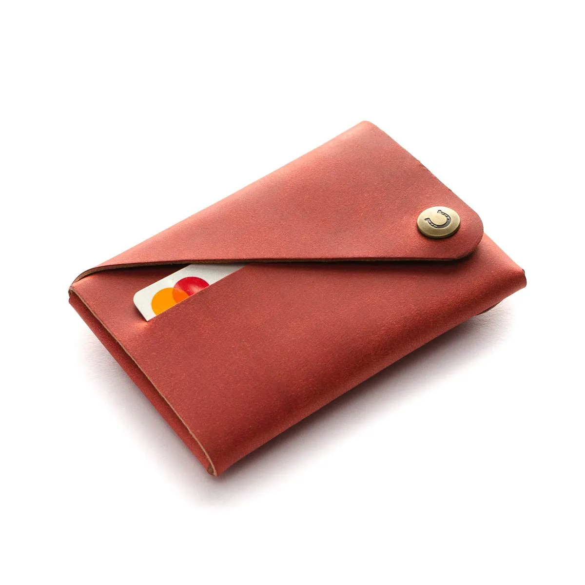 Crazy Horse Craft Fragola Red – Minimalistische Leder Geldbörse