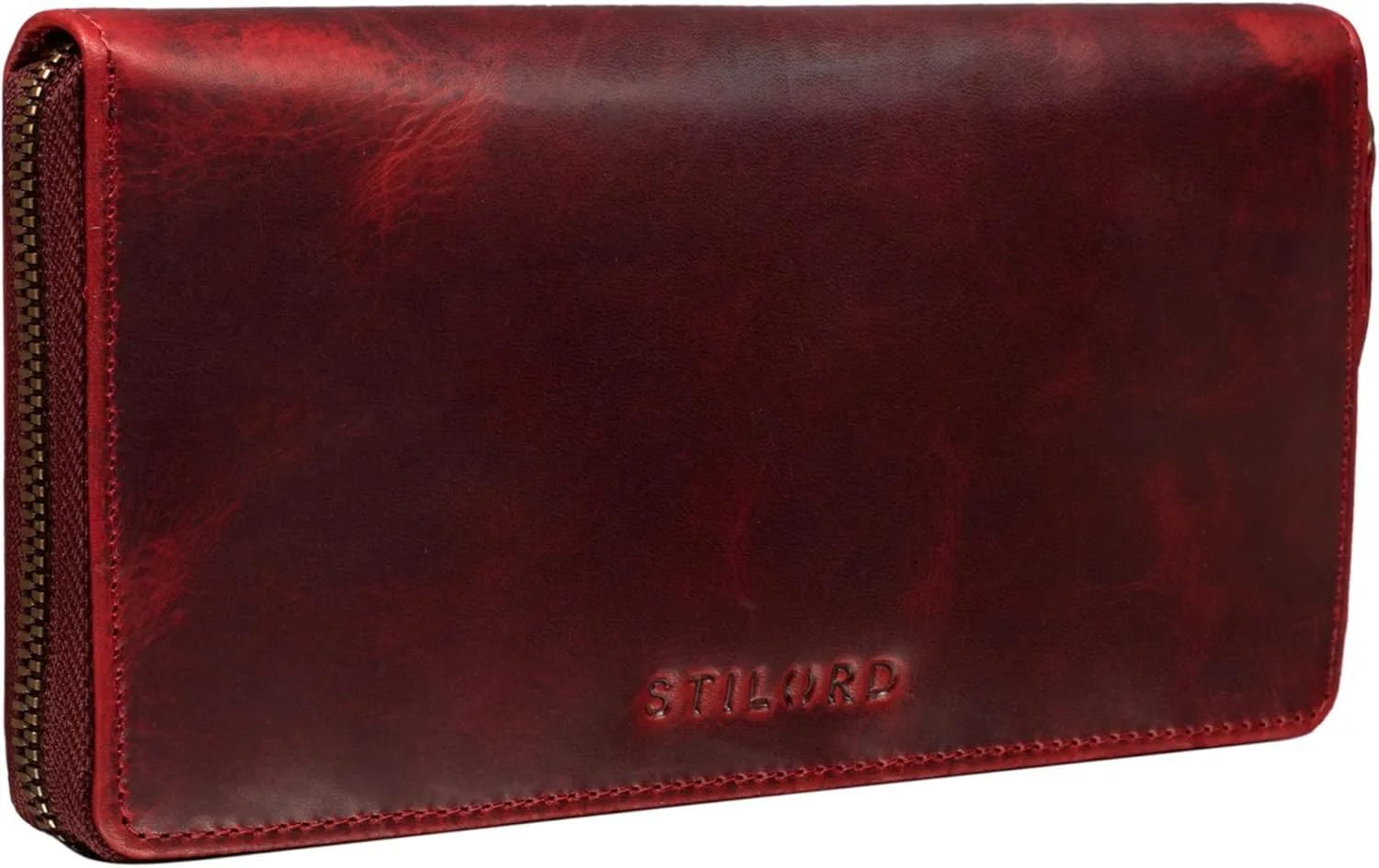 STILORD Emilia – Leder Geldbörse Damen mit RFID – Rot