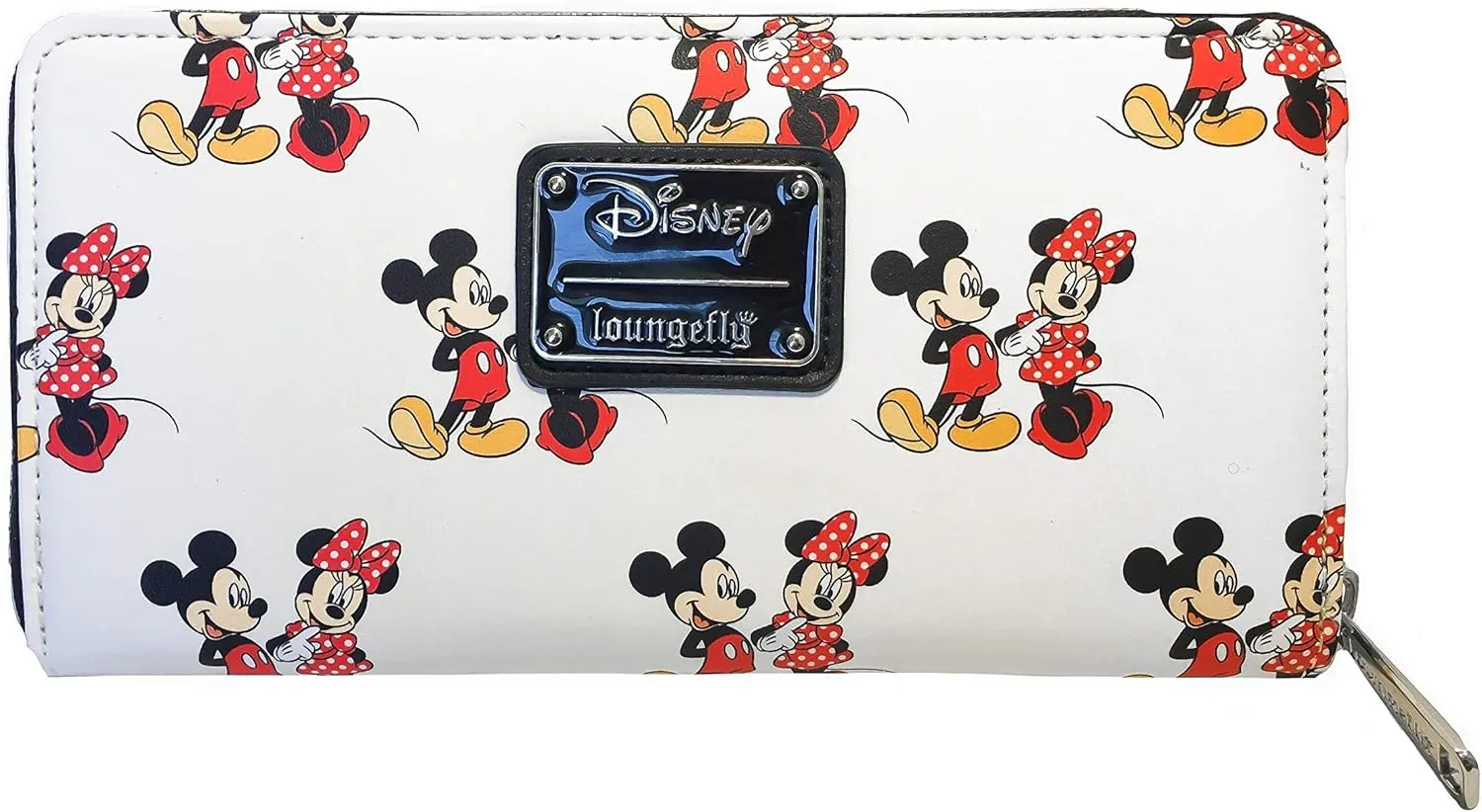 Loungefly Disney Mickey & Minnie – Kunstleder Geldbörse mit Reißverschluss