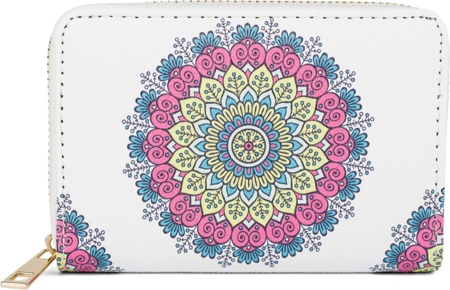 styleBREAKER Mandala Geldbörse Damen – Ethno-Stil, Reißverschluss