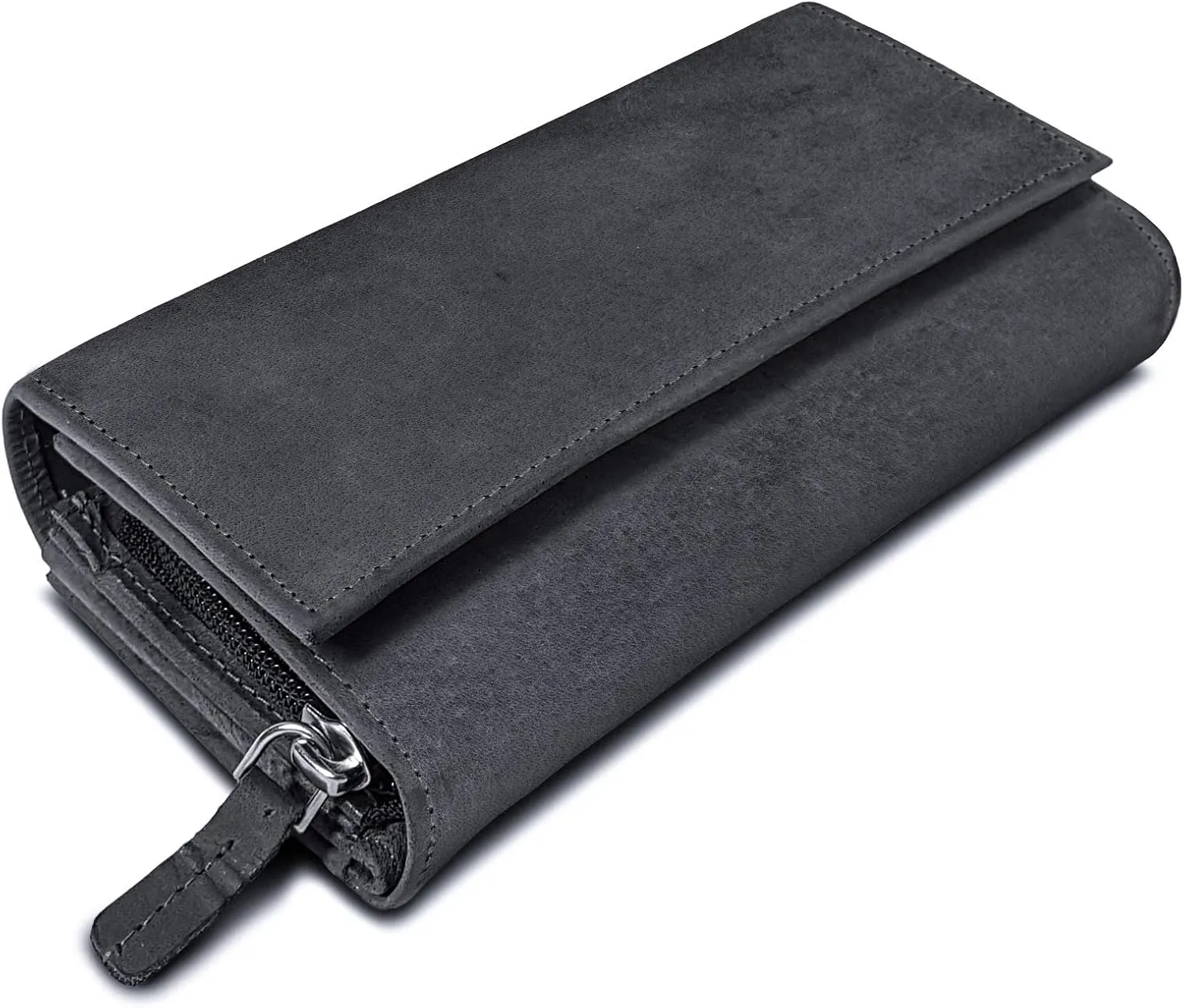 ROYALZ Orelia – Leder Geldbörse mit RFID – Navy Grau
