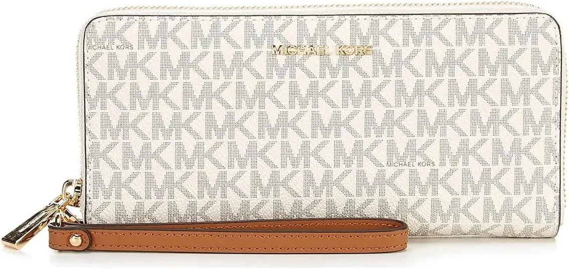 Michael Kors Travel Continental – Canvas Geldbörse Damen