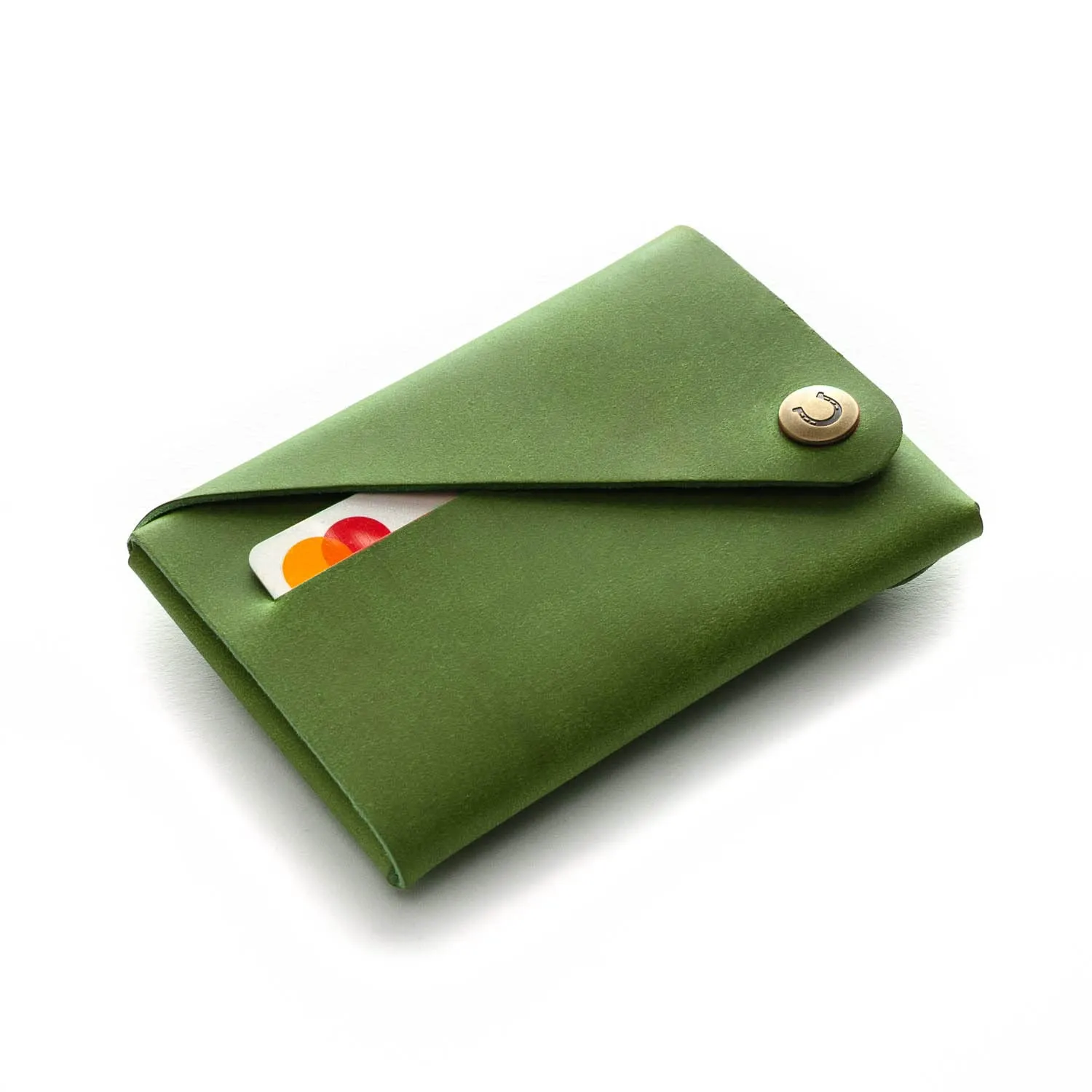 Crazy Horse Craft Alpine Green – Minimalistische Leder Geldbörse