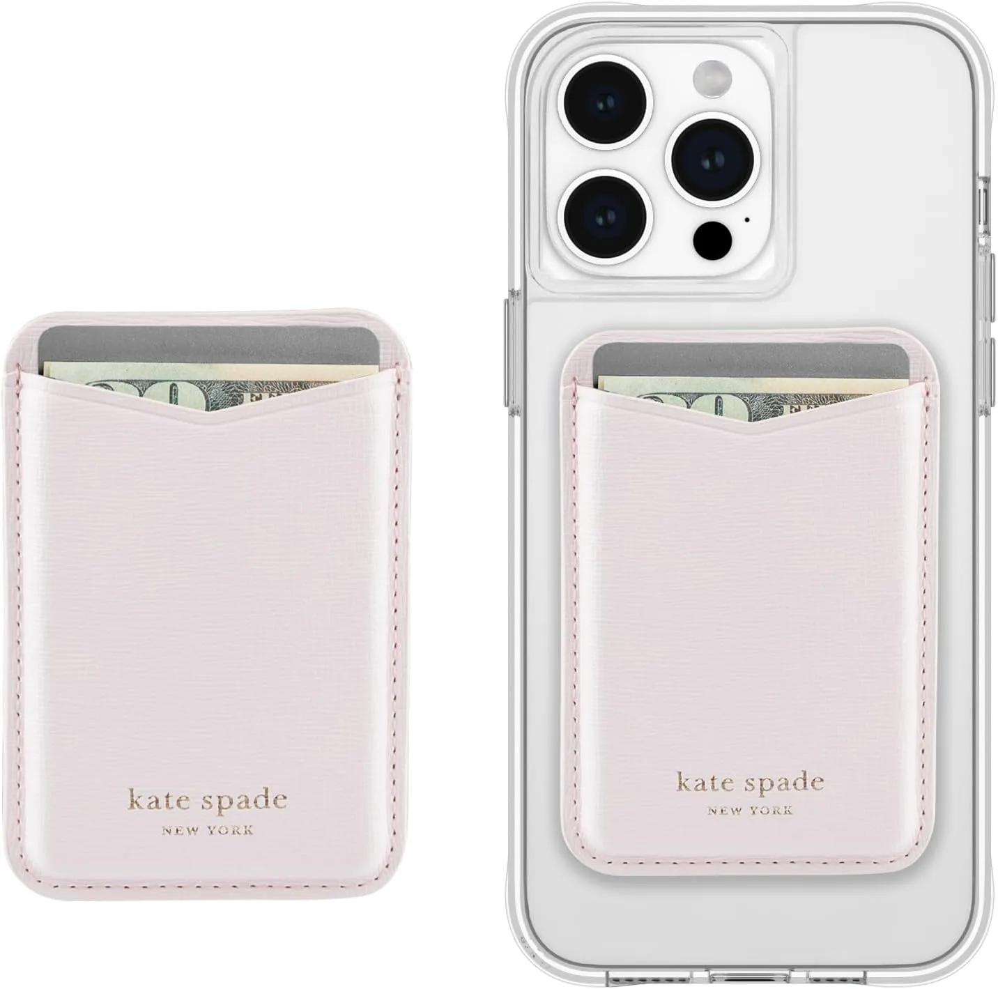 Kate Spade New York Magnetkartenhalter – Blasser Hartriegel